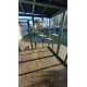 Waterproof Four-Sided Catio cat enclosure painted green.  182CM (6FT) X 274CM (9FT)